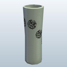 hsm0032 v2 tall porcelain vase dots vases printable lowpoly 3d print model - Mito3D