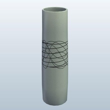 hsm0034 v2 di altezza squiggle il vaso i vasi stampabile lowpoly 3d print model - Mito3D
