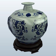 hsm0036 v2 breit floral vase Vasen bedruckbar ist lowpoly 3d print model - Mito3D