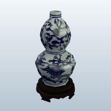 hsm0038 v2 curvy porcelain vase vases printable lowpoly 3d print model - Mito3D