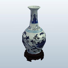 hsm0040 v2 narrow flare porcelain vase vases printable lowpoly 3d print model - Mito3D