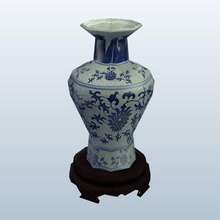 hsm0042 v2 small floral porcelain vase vases printable lowpoly 3d print model - Mito3D
