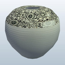 hsm0047 v2 piccola floreale increspata il vaso i vasi stampabile lowpoly 3d print model - Mito3D