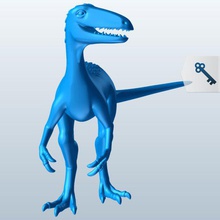 huaxiagnathus v1 dinozorlar yazdırılabilir lowpoly 3d print model - Mito3D
