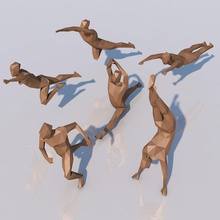insan atletik düşük poly anatomi atletizm vücut karakter toplama farklı sinek daha lowpoly mensch insanlar model kişi personen pozisyon çalıştırın spor uzatılmış turbodiego 3d print model - Mito3D