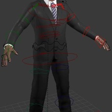 human character rigged blender compatibile guys male man model peterkarvai rig 3d print model - Mito3D