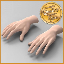 human female hands amy anatomy arm body character finger girl hand lady model nail people realistic vertex monkey woman 3d print model - Mito3D