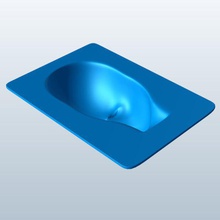 testa umana v2 novità ghiaccio cubo vassoio stampabile lowpoly 3d print model - Mito3D