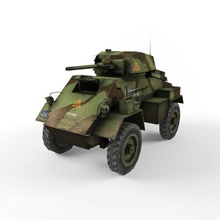 humber zırh ordu topçu savaş kuvvet ağır jeep daha düşük lowpoly askeri model poly ulaşım asker araç silah dünya II İkinci Dünya Savaşı xxxgaurangaxxx 3d print model - Mito3D