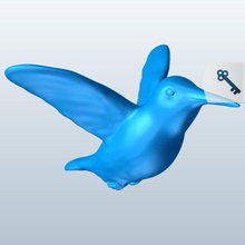 hummingbird hovering v1 animals printable lowpoly 3d print model - Mito3D