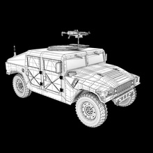 humvee de la torreta armas armadura arma fuego el jeep máquina ametralladora mg militar modelo transporte vehículo guerra wingedserpent776 3d print model - Mito3D