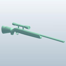 hunting riflebolt action v1 bolt rifle weapons armor printable lowpoly 3d print model - Mito3D