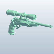 huntinghandgun v1 357 caça arma armas armadura printable lowpoly de 3d print model - Mito3D
