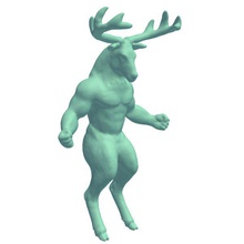 hybridcreature deerbuck v2 híbrido criatura veado buck mítico criaturas printable lowpoly míticas 3d print model - Mito3D