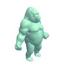 hybridcreature gorilla v2 hybrid creature mythical creatures printable lowpoly 3d print model - Mito3D