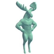 hybridcreature moose v1 hybrid creature mythical creatures printable lowpoly 3d print model - Mito3D