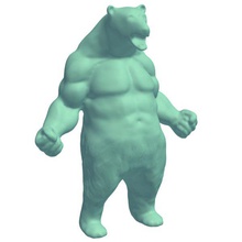 hybridcreature polarbear v2 híbrido criatura polar urso mítico criaturas printable lowpoly míticas 3d print model - Mito3D