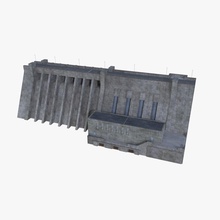 hydroelectric dam 2 3d architecture bridge cross dams electric hydro lower model pbr poly power real station structure symmetria3d time 3d print model - Mito3D