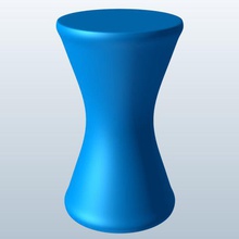 hyperbolic shaped stool v1 hyperbolicshaped furniture printable lowpoly 3d print model - Mito3D