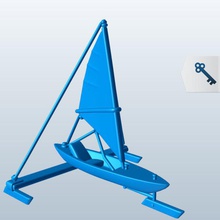 ice boat v1 ships seacraft printable lowpoly 3d print model - Mito3D