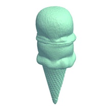 ice cream cone de v1 gelo creme alimentos printable lowpoly 3d print model - Mito3D