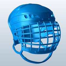 ice hockey helmet mask v1 sports figures equipment printable lowpoly 3d print model - Mito3D