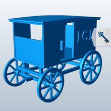 ice Waggon v1 Eis Wagen Transport bedruckbar ist lowpoly 3d print model - Mito3D