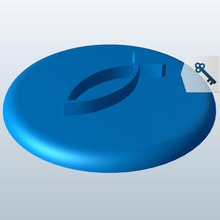 ichthys v2 di volo disco i giocattoli stampabile lowpoly 3d print model - Mito3D