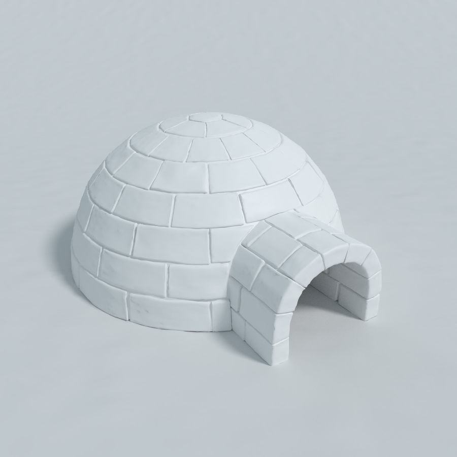 iglu v2 3d o alasca a antártida arquitetura mistura blender tijolo cubo cúpula eskimo exterior congelar glace casa gelo modelo natureza do norte ocstard polar pólo neve estrutura inverno 3D print model - Mito3D