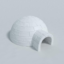 iglú v2 3d alaska la antártida de arquitectura mezcla en licuadora ladrillo cubo cúpula eskimo exterior congelar glace casa hielo iglu modelo naturaleza norte ocstard polar polo nieve estructura invierno 3d print model - Mito3D