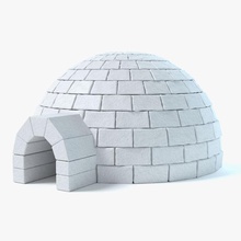 Iglu abramsdesign alaska die Antarktis Architektur artic brick kalt kommt dome eskimo freeze Haus Eis Modell Nord pol Schnee Struktur 3d print model - Mito3D