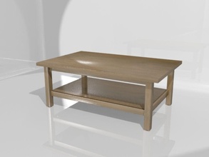 ikea hemnes coffee table 46 x 29 inch black brown furnishings furniture guiguicupcake model tableware texture white wood 3d print model - Mito3D