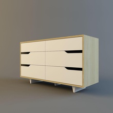 ikea mendal chest 6 drawers bni design cabinet commode drawer furnishings furniture model plastic wood 3d print model - Mito3D