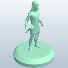 inca warriorsstone club v1 les guerriers pierre personnes imprimable lowpoly 3d print model - Mito3D