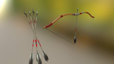 indian bow weapons 3d print model - Mito3D
