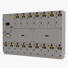 industrial electrical panel 3d molier box braker cabinet cable circuit control electric electricity factory fuse fusebox international model parts plant power switch technology vray 3d print model - Mito3D