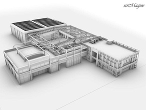 endüstriyel bitki mimarlık bina vinç kripton m lab model ofis parçalar güç yapımları güneş span yapısı depo 3d print model - Mito3D