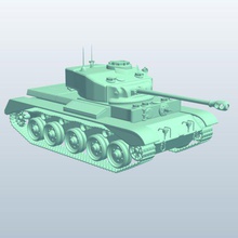 infantry tank british v1 weapons armor printable lowpoly 3d print model - Mito3D
