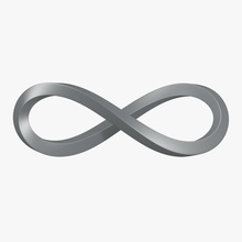 infinity loop 8 beveled browntimmy collection eight figure infinite lemniscate logo math mobius model moebius number shaped strips symbol 3d print model - Mito3D