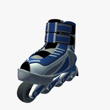 inline skates skate sports figures equipment printable lowpoly 3d print model - Mito3D