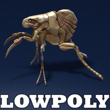 insect monster - lowpoly model animal blood bug character fantasy flea gametextures gen insects micros next parasite predator scary small 3d print model - Mito3D