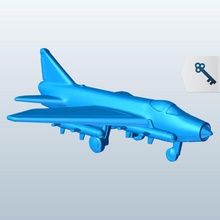 interceptor-v1 interceptor Flugzeug bedruckbar ist lowpoly 3d print model - Mito3D