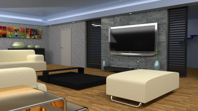 design d'intérieur maison moderne la construction de scène l'architecture 3d print model - Mito3D