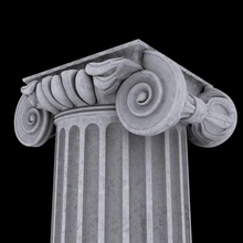 colonna di ordine ionico architettura caaygun capitale classico classica corinzio arredamento la decorazione elementi graecoroman il greco ion ionio modello soccorso romano scultura voluta 3d print model - Mito3D