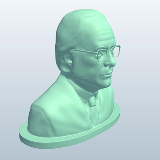 isaacasimov v2 storico fallimento isaac asimov statue busti stampabile lowpoly 3d print model - Mito3D