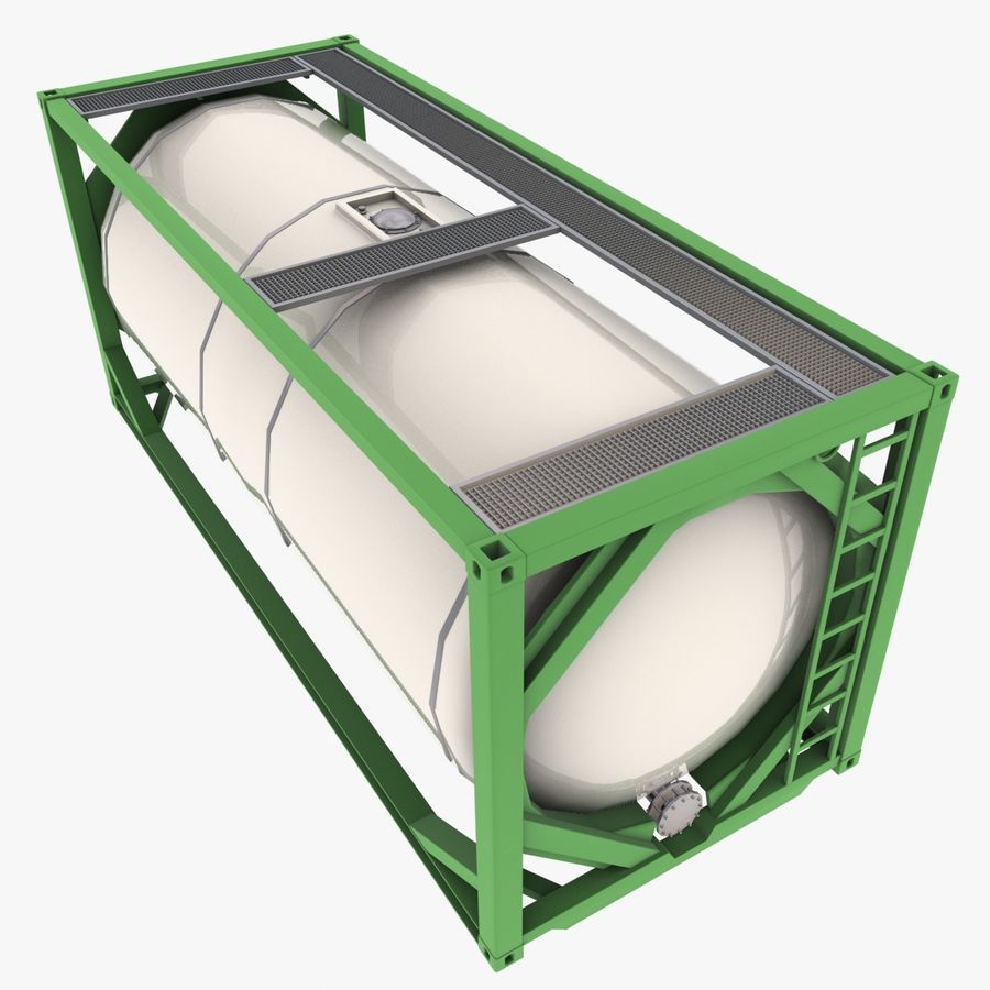 iso-tank-container 20 20ft 3d 40 Fass box cargo container Kran Fuß ft Kraftstoff gas Industrie iso Modell mzubak öl öffnen - Rohrleitungen Meer Versand das Abstellgleis storage tank Zug transport 3D print model - Mito3D