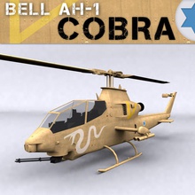 israeli bell ah-1 cobra tzefa 1 ah aircraft airplane animation army chopper demongo1 helicopter military missile model plane vehicle 3d print model - Mito3D
