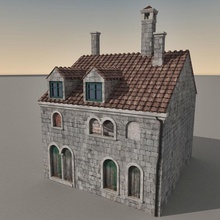 italian building 027 3dmarko ancient architecture city classic europe european historic house italy medieval mediterranean model old rome structure town townhouse urban venice 3d print model - Mito3D