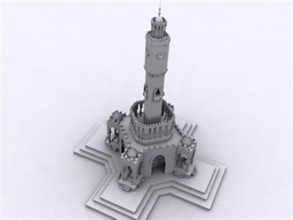 izmir saat kulesimax arquitetura kulesi max saydamruh estrutura a turquia 3d print model - Mito3D