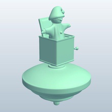 jack box v1 jackinthebox top i giocattoli stampabile lowpoly 3d print model - Mito3D